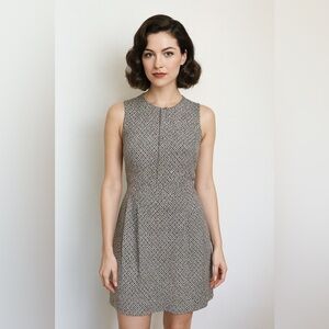 THEORY - 100% silk mini dress in a small square/star print. Size 4